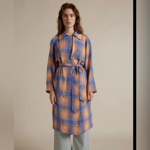 Plaid Simon Miller Paz trench coat.